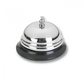 Reception Call Bells Chrome Kitchen Bell All Metal Construction Desk Bell Service Bell