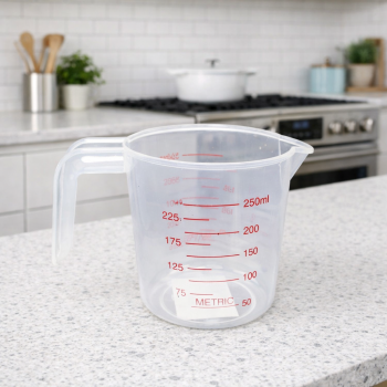 Durable Plastic Measuring Jug Metric Household Use Small Liquid Jug 250ml