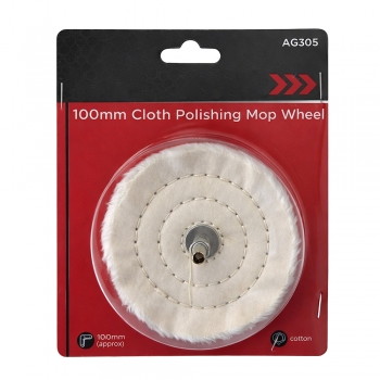 100mm 4 Inch Cloth Polishing Mop Wheel for Metal Aluminum Steel Chrome Wood Plastic Glass Ceramic