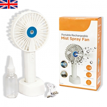 Portable Mist Spray Fan Mini Handheld Desk Cooler Fan USB Rechargeable