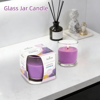 Lavender Meadow Fragranced Glass Jar Candle Scented Candles 20h Burn Time for Festivals Gifts