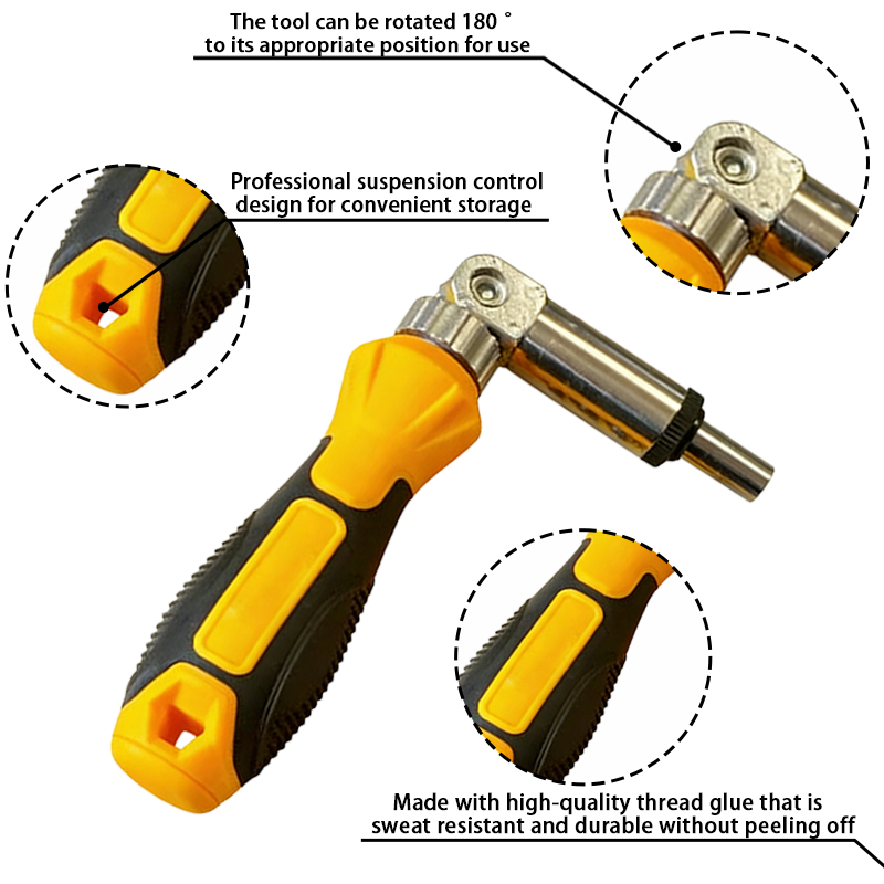Multipurpose Ratchet Screwdriver Wrench Socket Tools Set 13.5cm Father Day Gifts