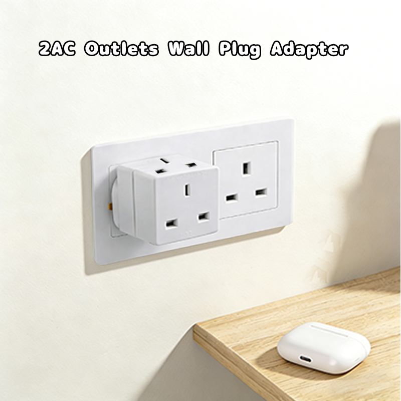 2 Way Block Plug 13A Block Mains Adaptor Multi Socket Plug Adaptor