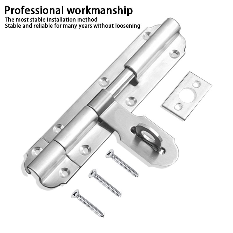 6 Inch Stainless Steel Tower Door Bolt Lock with Screws Heavy Duty Door Security Bolts Silver