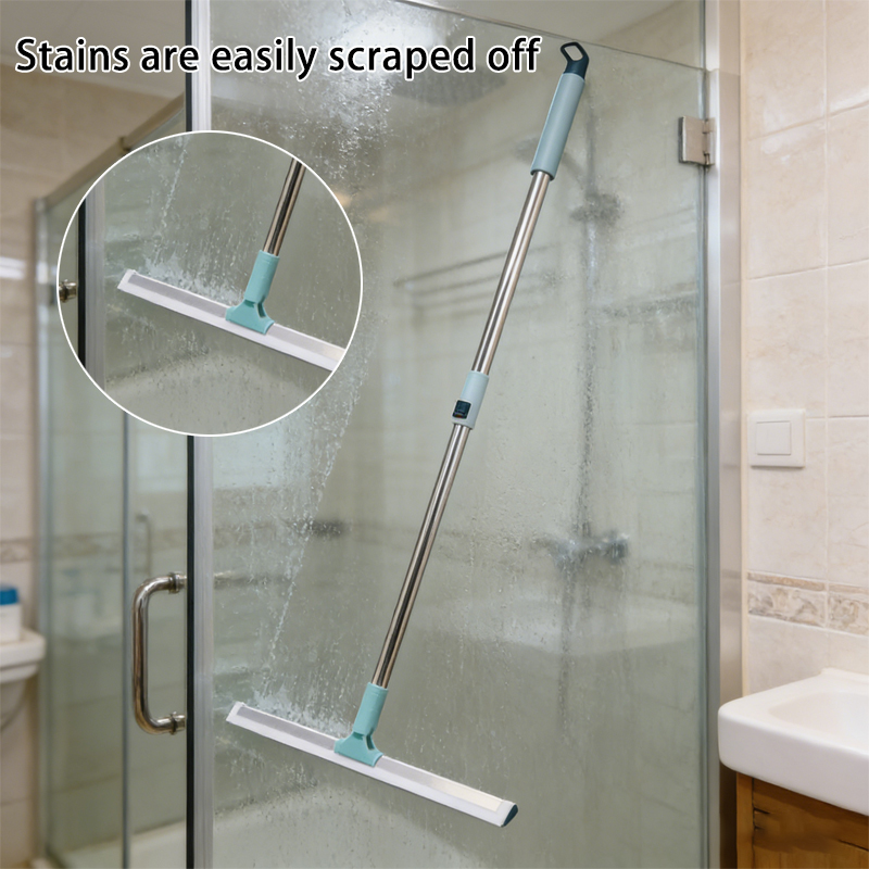 39 Inch Extendable Window Wiper Swivel Head Bathroom Squeegee with Foam Handle