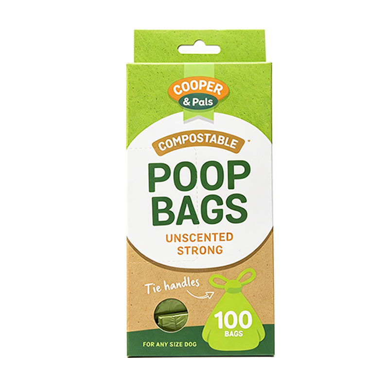 100PCS Degradable Poop Bags Unscented  Dog Poop Bags Poo Waste Sacks Unscented