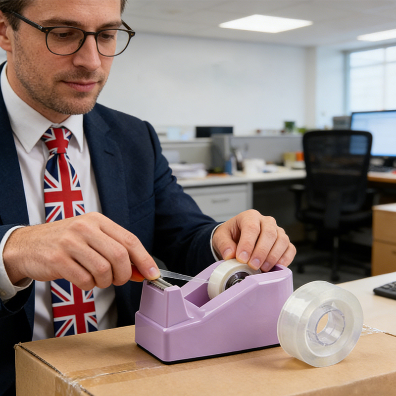 Stationary Tape Dispenser with 1 Tape Roll Non slip Base Tape Dispenser