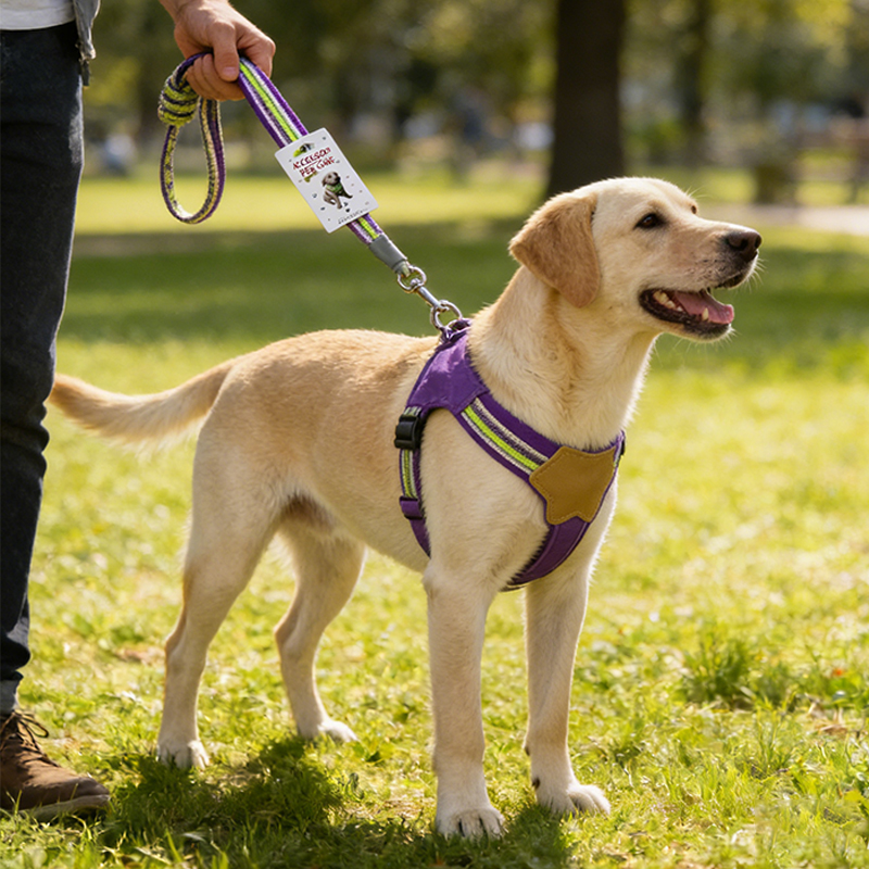 Dog Harness and Leash Set Adjustable Step in Pets Harnes for Medium Dog