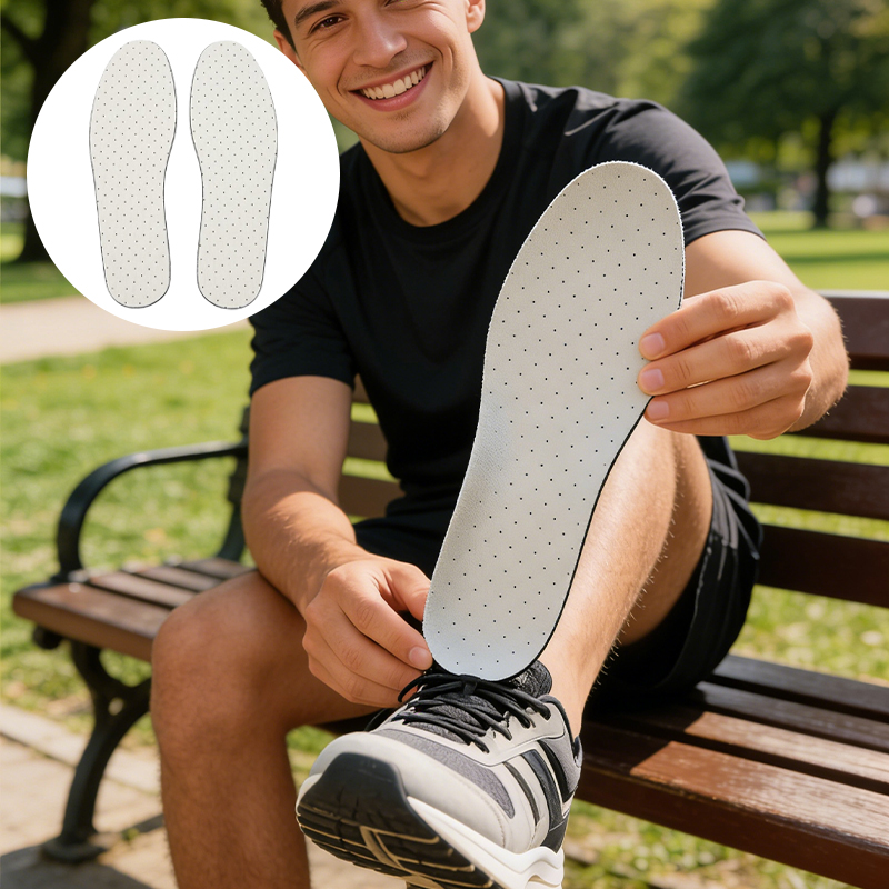 1 Pair Memory Foam Insoles Cut-to-Size 10/150 Breathable Inner Shoe Insoles