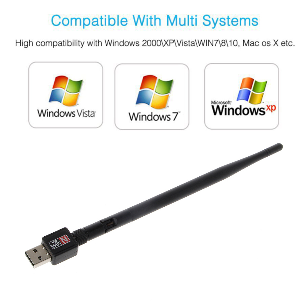 2PCS 600Mbps USB WiFi Dongle Wi-Fi Adapter for PC USB Wireless Network Card Adapter Wi-Fi Receiver Dongle for Windows