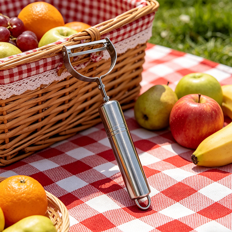 Metal Vegetable Peeler Potato Peeler Melon Fruit Kitchen Peeler with Non Slip Handle 17cm