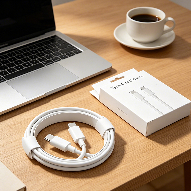 3PCS 1M USB C to C Cable  60W Type-C Cable for Data Sync and Fast Charging White Braided