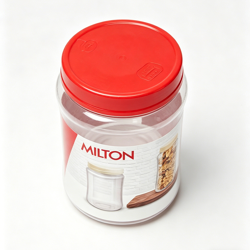 2Pack 750ML Round Pet Jar Plastic Food Storage Jar with Lids Kitchen Reusable