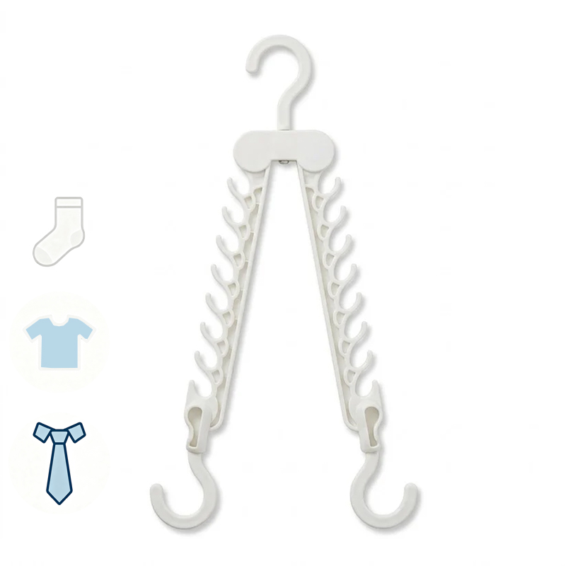 Space Saving Hangers for Clothes Adjustable Vertical Wardrobe Organiser Hanger Hooks