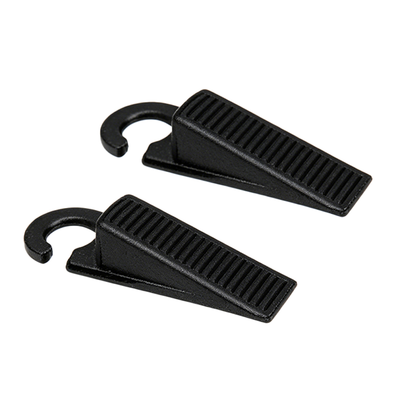 2 Pack Hangable Rubber Door Stoppers Heavy Duty Wedge Design Wall Protector Sound Dampening