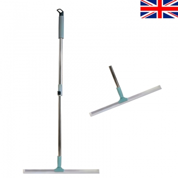39 Inch Extendable Window Wiper Swivel Head Bathroom Squeegee with Foam Handle