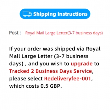 Redelivery fee for Royalmail large letter service