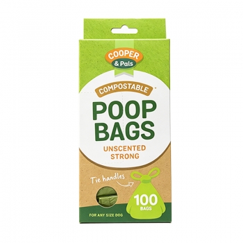100PCS Degradable Poop Bags Unscented  Dog Poop Bags Poo Waste Sacks Unscented