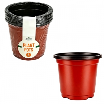8PCS Plant Pots Thick Plastic Plant Pots Seed Starting Pot Flower Pot Plant Container for Garden