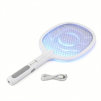 Bug Zapper Racket Fly Swatter Mosquito Bat 1200mAh USB Pest Killer