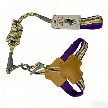 Dog Harness and Leash Set Adjustable Step in Pets Harnes for Medium Dog