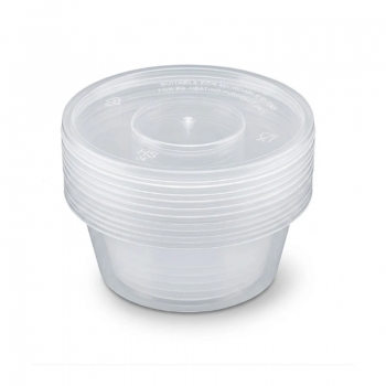 4 Pack 1000ml Round Food Storage Containers with Lids Stackable Reusable Leakproof