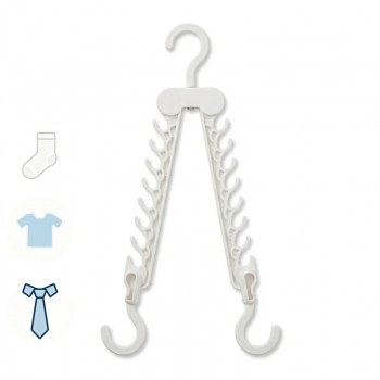 Space Saving Hangers for Clothes Adjustable Vertical Wardrobe Organiser Hanger Hooks
