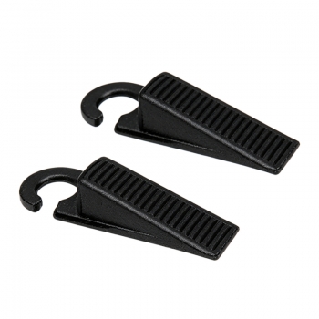 2 Pack Hangable Rubber Door Stoppers Heavy Duty Wedge Design Wall Protector Sound Dampening