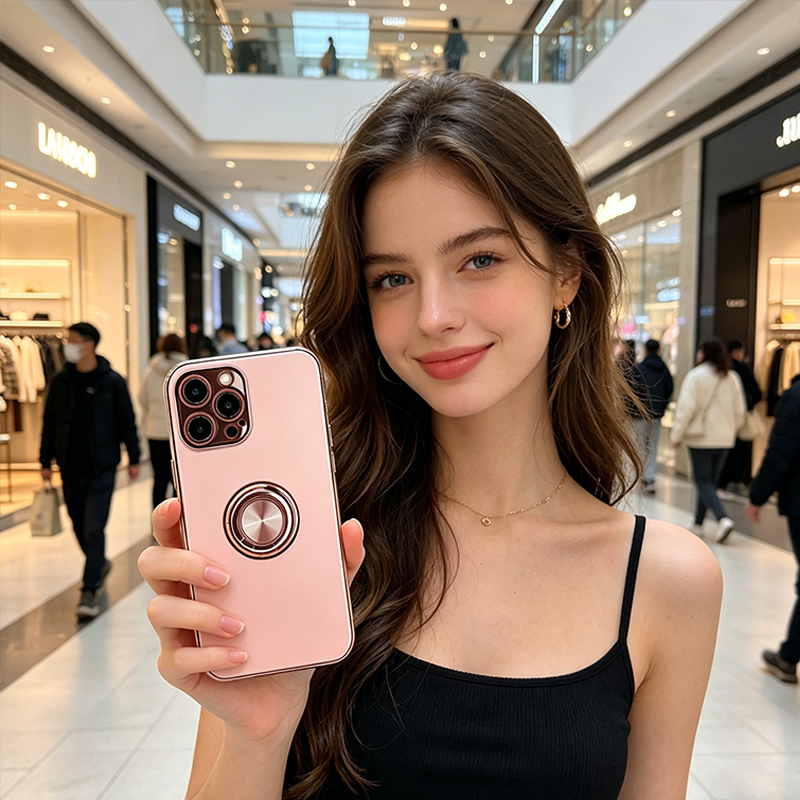3Pack Shockproof Electroplated Case for iPhone 12 Pro 6.1-Inch Rose Gold