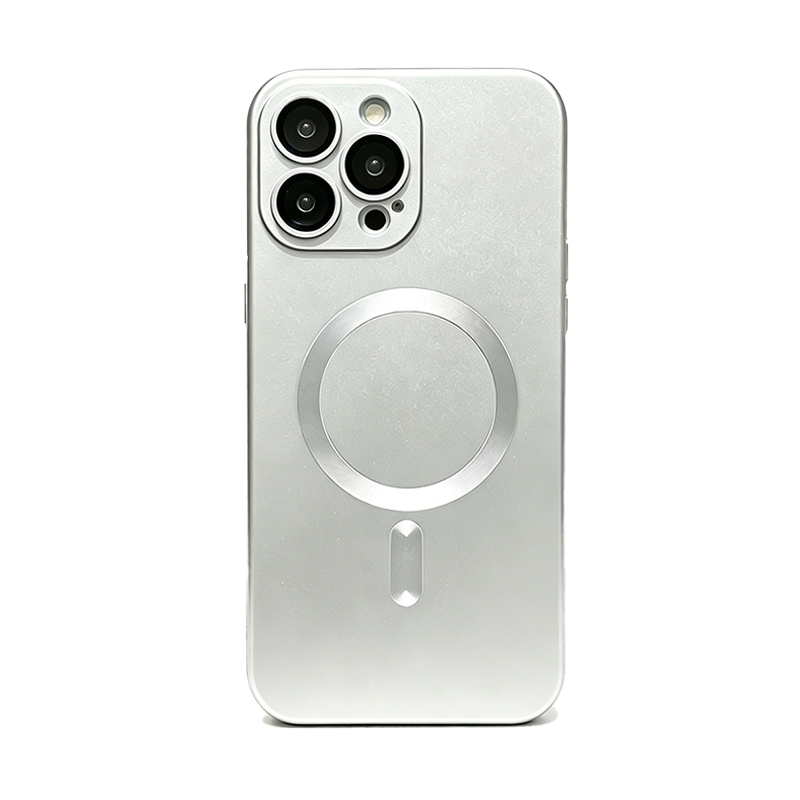 3Pack Magnetic Case for iPhone 15 Plus 6.7-Inch Silver, Compatible with MagSafe Shockproof Phone With Lens Protector