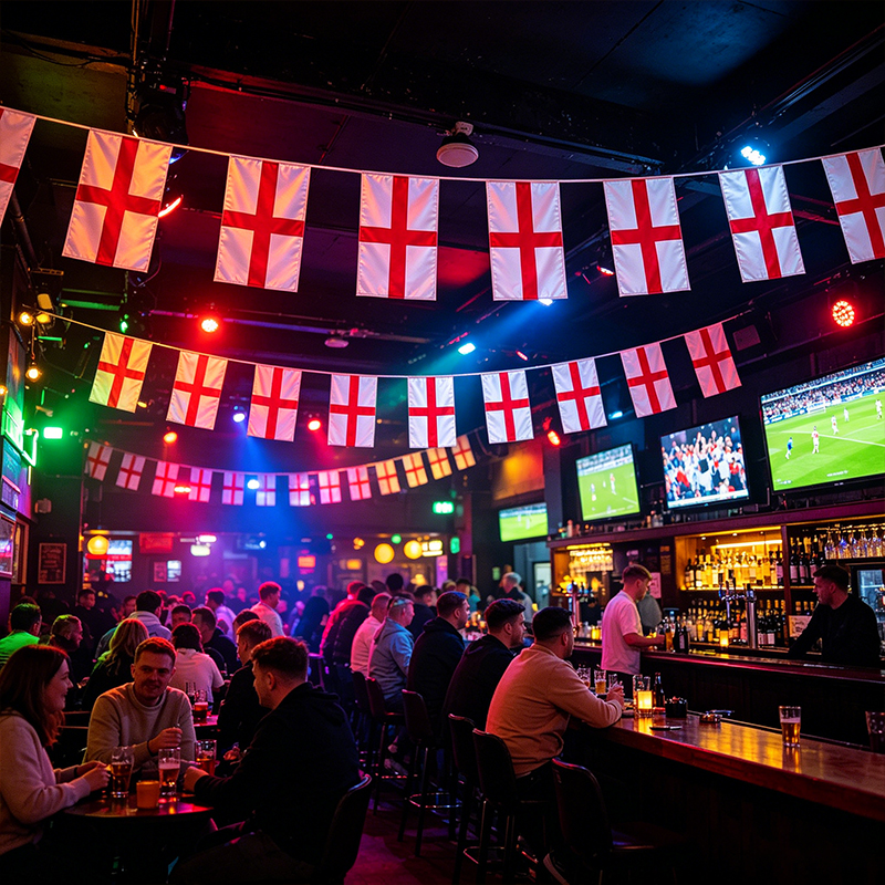 3Pack 12M 30 Flags England World Cup Bunting Football St George Bunting Banner Rectangle