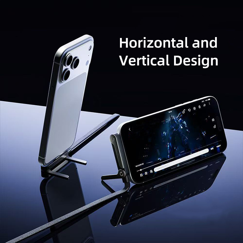 2Pack 2 in 1 Invisible Holder 240W 1.5m USB C to C Data Cable Foldable Phone Stand Fast Charging Cable for iPhone Samsung