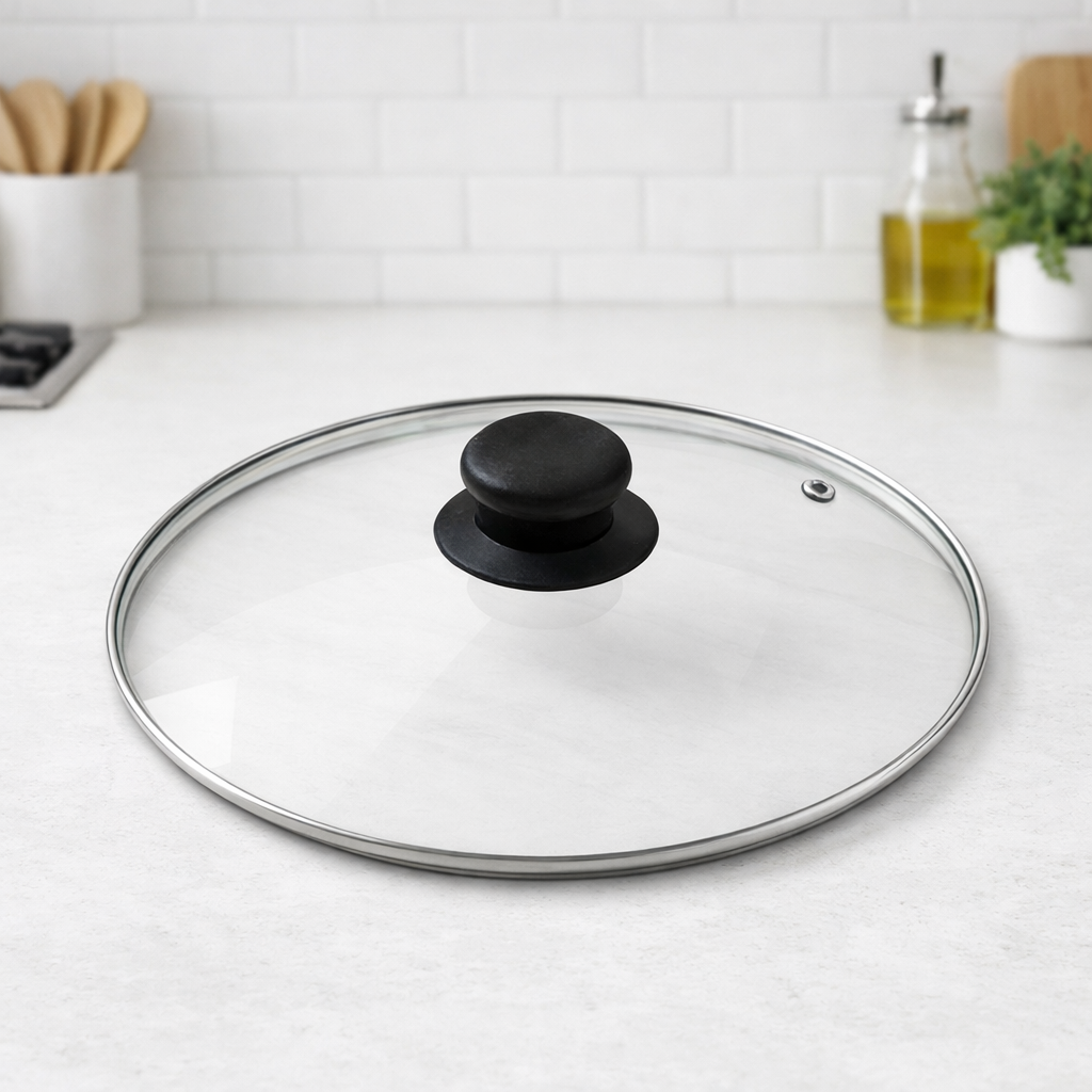 16cm Clear Glass Replacement Pan Lid with Knob Wok Lid Stir Fry Pan Lid Stock Pots Lid Saucepan Lid
