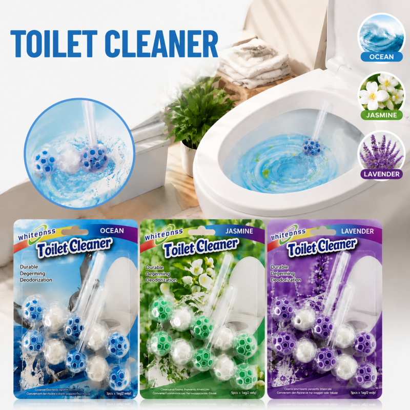 3PCS Toilet Rim Block Cleaner Toilet Freshener for All Around Cleanliness Brilliant Shine Jasmine Ocean Lavender Scent Home Use