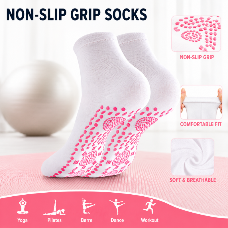 5 Pairs Women Socks Taichi Pilates Yoga Socks Grip Socks Increase Friction UK Size 4 to 8.5