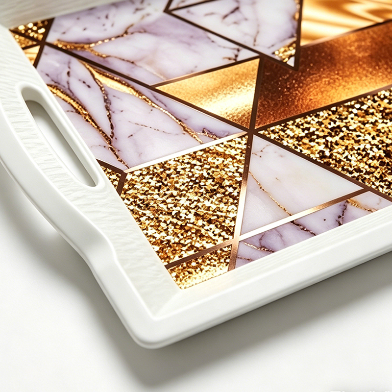 Serving Tray With Grip Handles for Food Prep Tea Breakfast in Bed 49 x 31cm