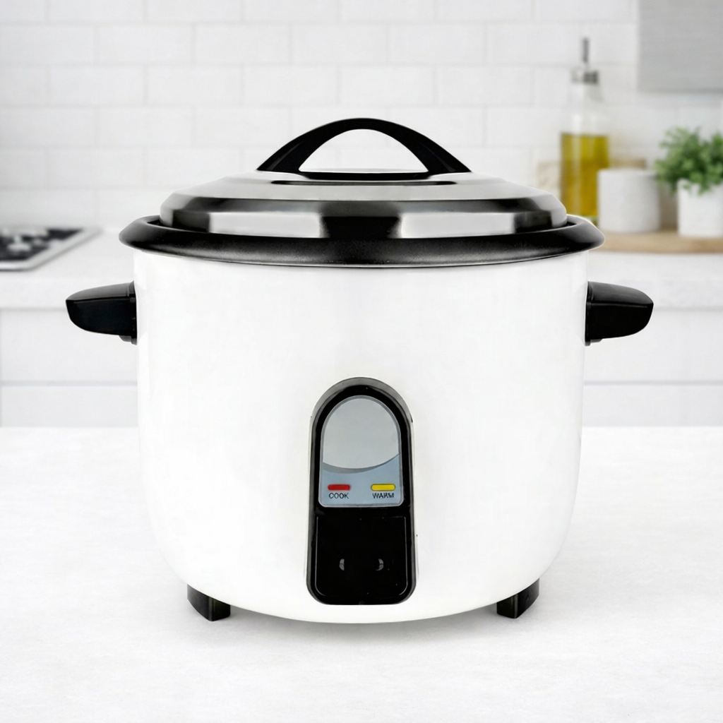 10L Commercial Rice Cooker 3000W Fast Cooking Electric Cooker with Auto Keep Warm Non-stick White