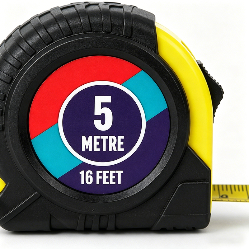 Steel Tape Measure 5m 16.5ft Heavy Duty Measuring Tape Rubber Grip