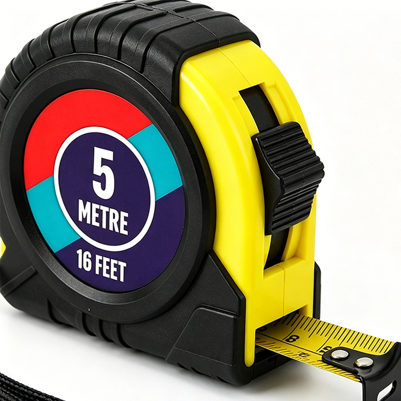 Steel Tape Measure 5m 16.5ft Heavy Duty Measuring Tape Rubber Grip