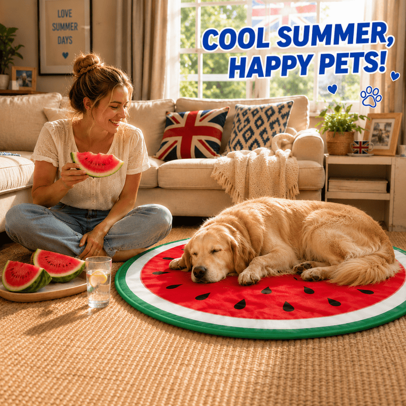 Dog Cooling Mat, Dog Cat Pet Self Cooling Gel Mat Large Dogs Cooling Pads Mats 60CM Red