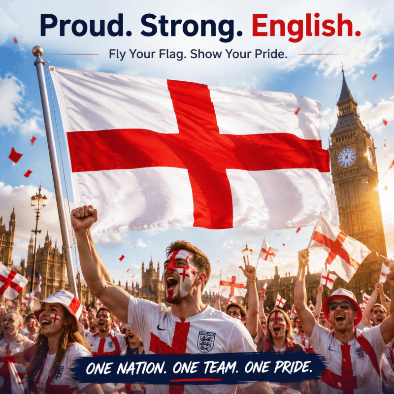 3FT x 2FT England St Georges Cross Flag England Flag FIFA World Cup Decor Durable Polyester Flag
