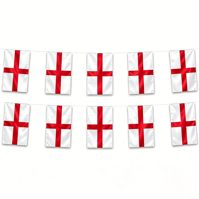 3Pack 4M 11Flags England St George Flag Bunting for FIFA World Cup Party Decorations 2026 Football