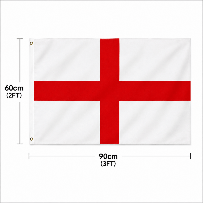 3Pack England Flag 3X2ft Double Sided St George Cross Flag FIFA World Cup Rugby Decor
