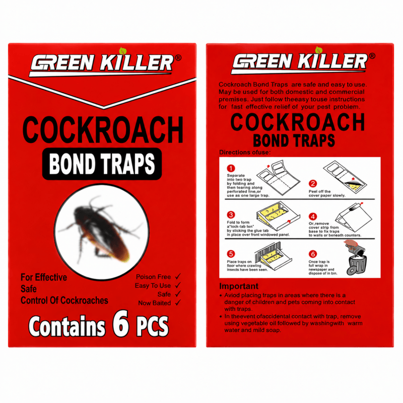 5Pack Cockroach Traps Including 6PCS and Other Crawling Insect Trap Chemical Free Odorless Ready to Use