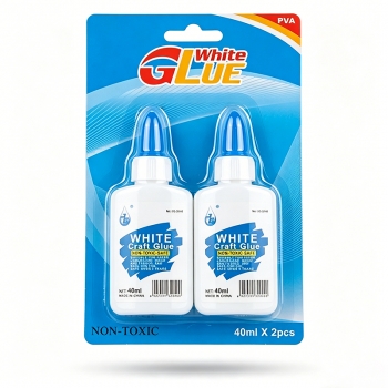 2Pack Liquid White Glue White Craft Glue 40ml Bottles Fast-Drying Safe and Non Toxic