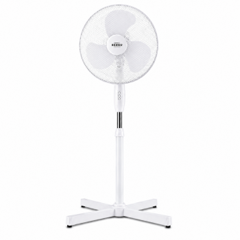 16 Inch Pedestal Fan Cross Base Stand Fan 3 Speed Settings Sturdy Base Portable Fan White