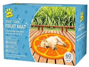 Dog Cooling Mat, Dog Cat Pet Self Cooling Gel Mat Large Dogs Cooling Pads Mats 60CM Orange