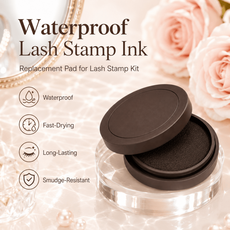 Brown Lower Eyelash Stamp Pad Refill Lash Stamp Ink for Lash Stamp Kit