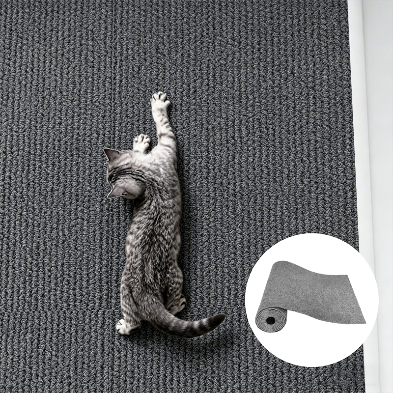 Cat Scratch Mat 30x100cm Self Adhesive Cut to Size Furniture Scratching Mat Gray
