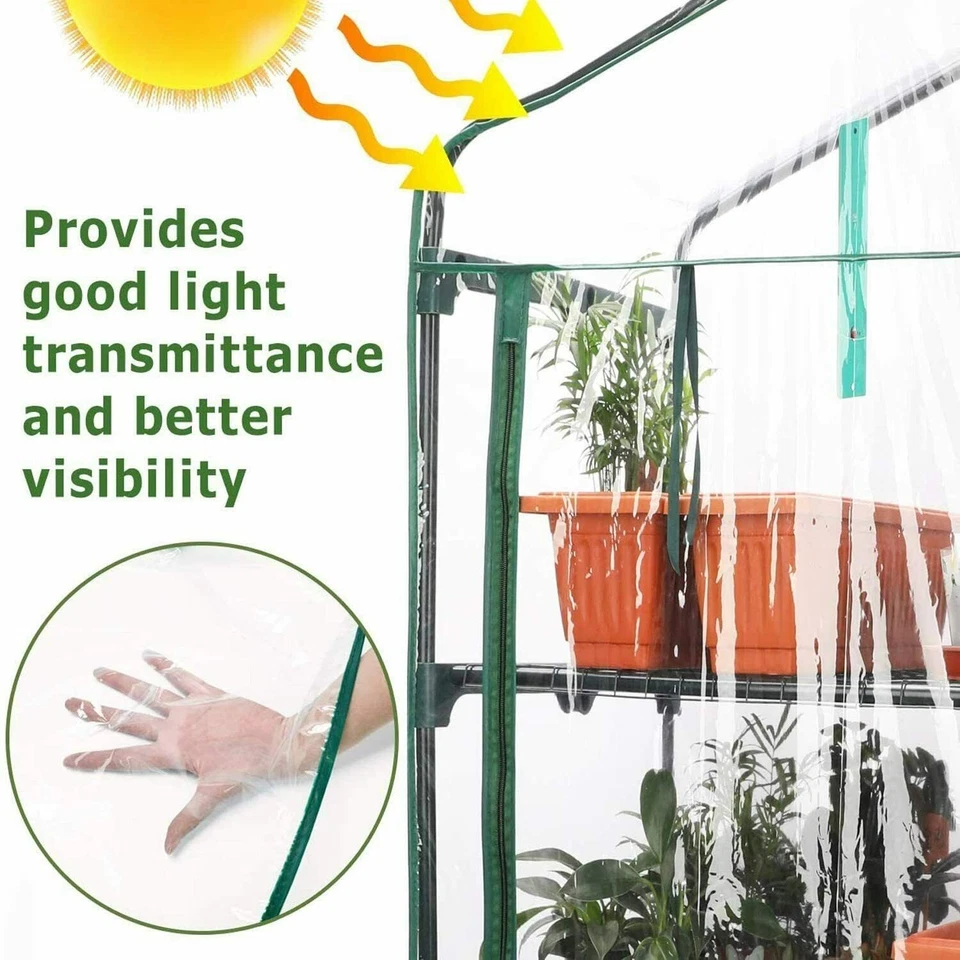 4 Tier Mini Greenhouse Cover Walk In Plant Grow House